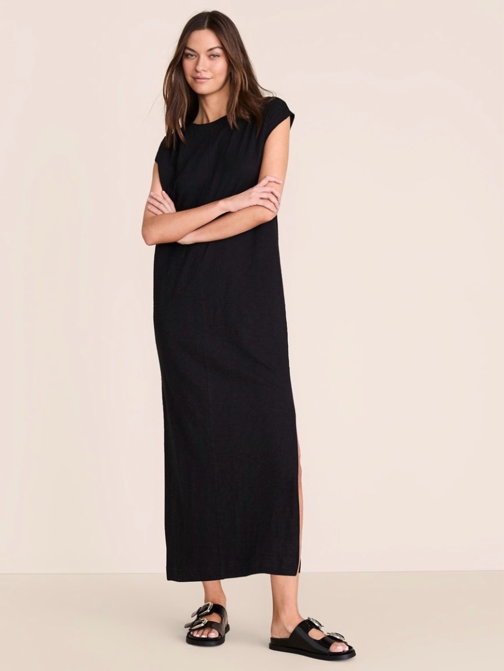 Lou & Grey Muscle Tee Midi Pocket Dress M NWOT